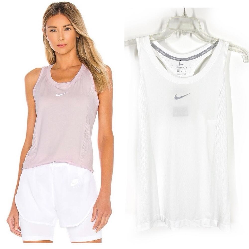 Nike Infinite Tank - White / Silver Swoosh - Size Small - NWT - Picture 1 of 12